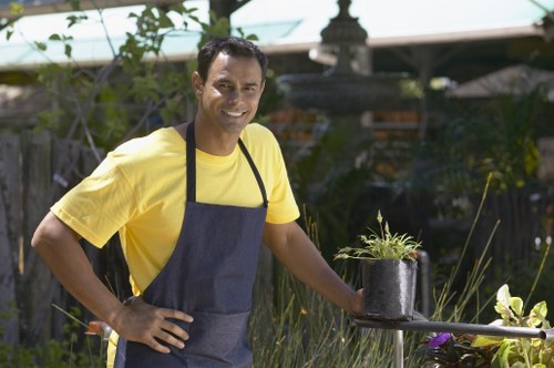Landscape gardening in Stamford Hill with a stylish planted garden